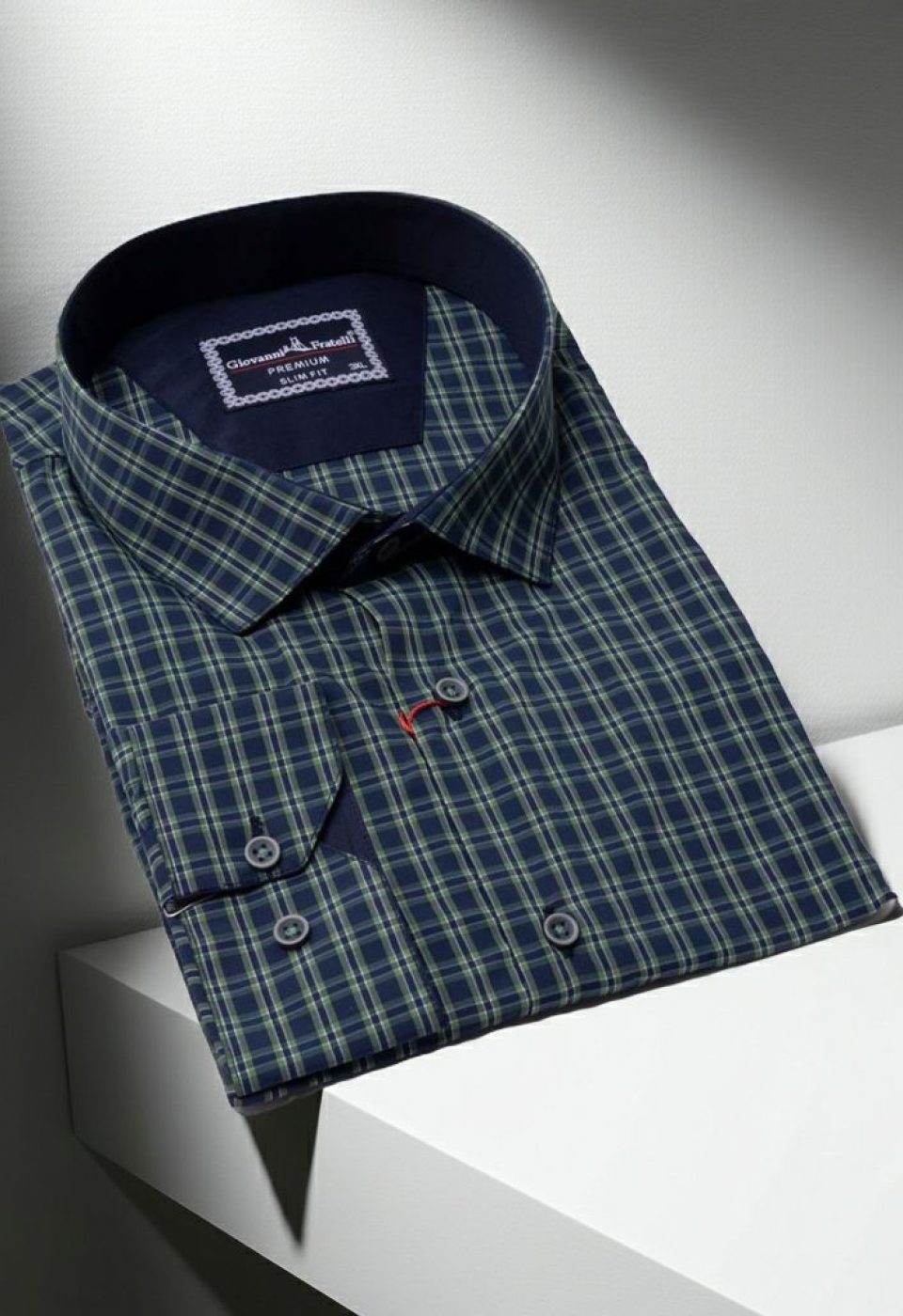 Büyük Beden Slim Fit Uzun Kol Desenli Erkek Gömlek 4GMK315054001