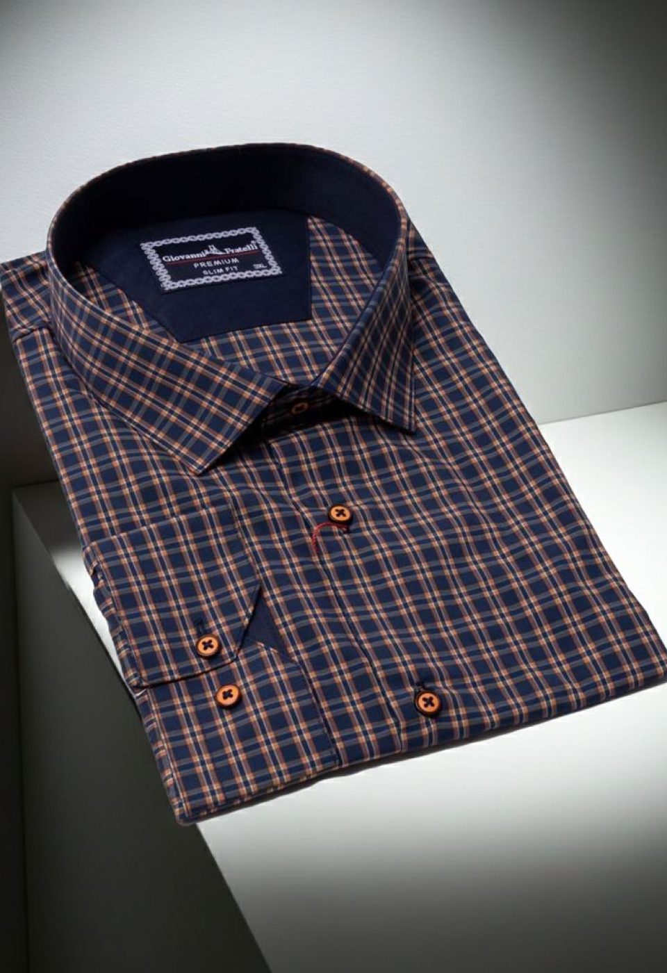 Büyük Beden Slim Fit Uzun Kol Desenli Erkek Gömlek 4GMK315054003 - Giovanni Fratelli
