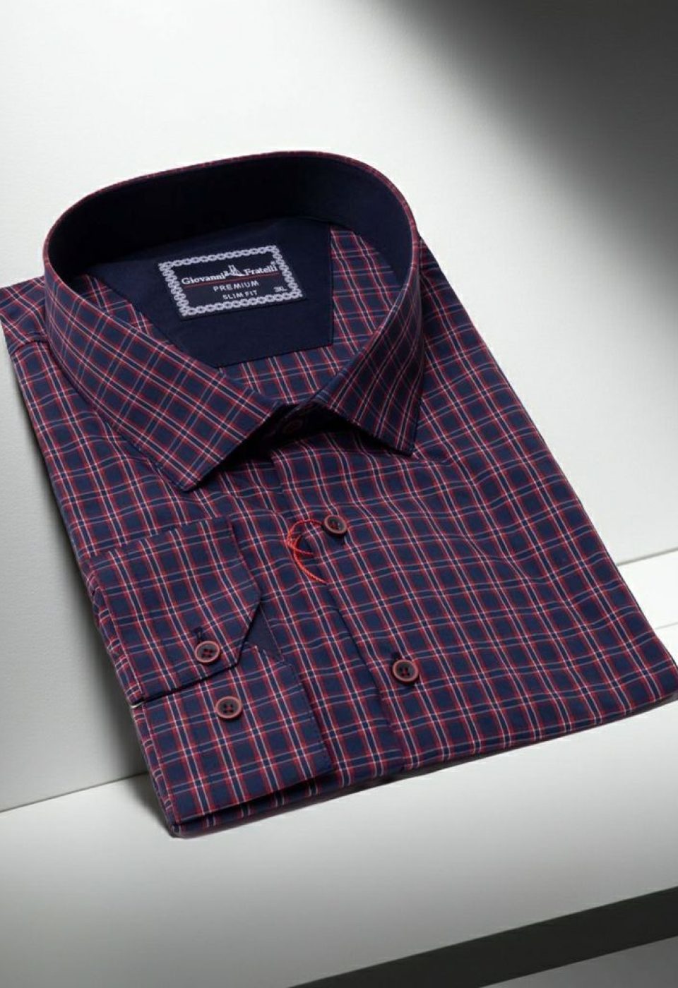 Büyük Beden Slim Fit Uzun Kol Desenli Erkek Gömlek 4GMK315054004