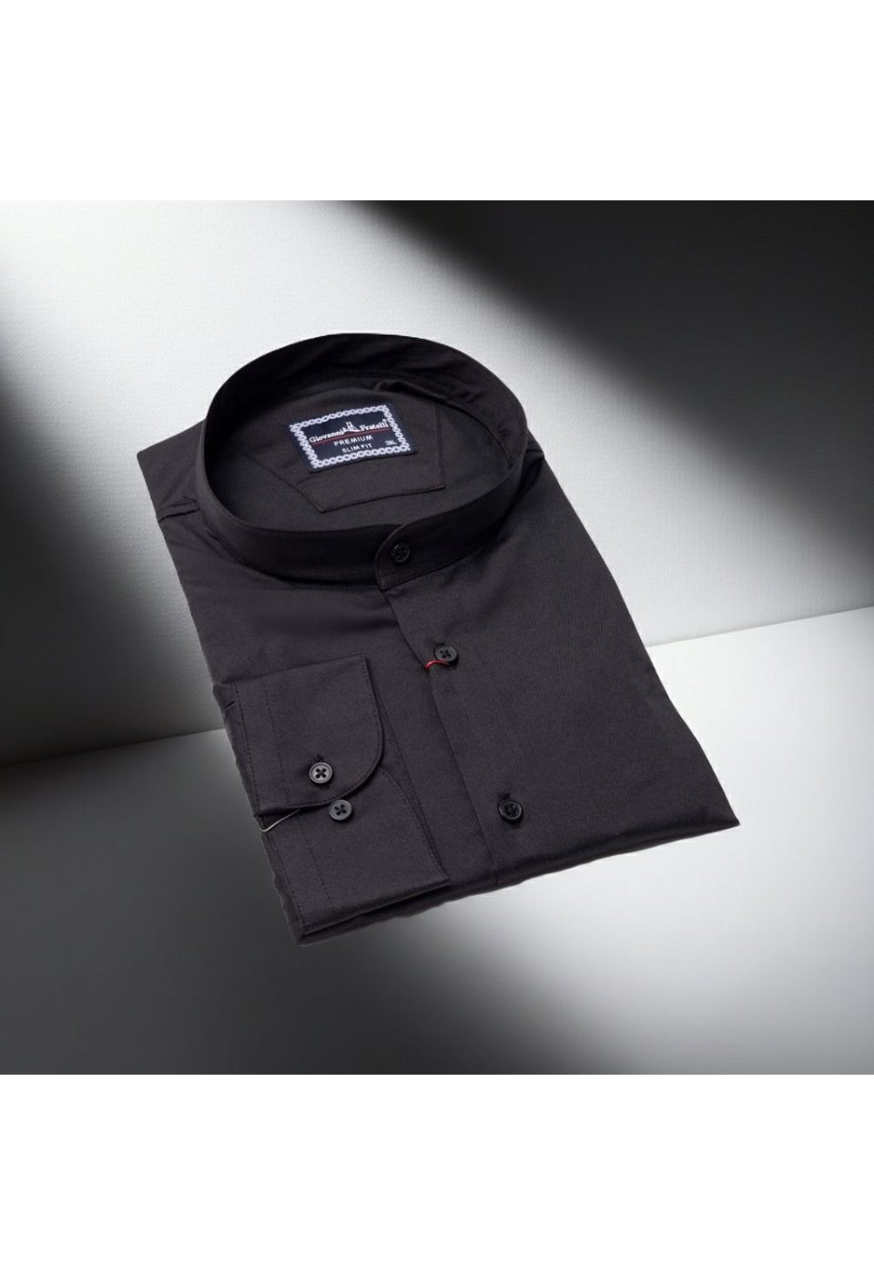 5057 BT CR HK SATIN 003 Büyük Beden Slim Fit Uzun Kol Düz Renk Hakim Yaka Saten Erkek Gömlek 4GMK315057003 - Giovanni Fratelli