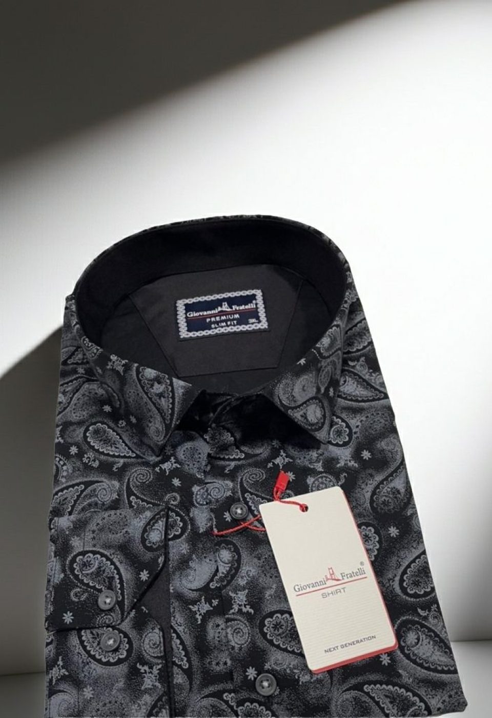 Büyük Beden Slim Fit Uzun Kol Desenli Erkek Gömlek 4GMK315059006 - Giovanni Fratelli