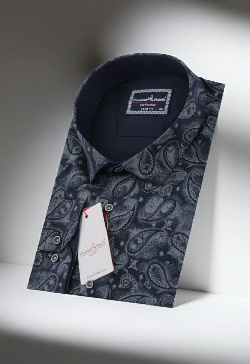 Büyük Beden Slim Fit Uzun Kol Desenli Erkek Gömlek 4GMK315059007 Büyük Beden Slim Fit Uzun Kol Desenli Erkek Gömlek 4GMK315059007