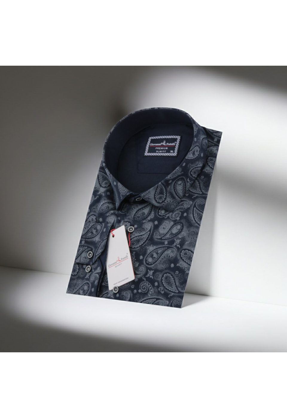 Büyük Beden Slim Fit Uzun Kol Desenli Erkek Gömlek 4GMK315059007 - Giovanni Fratelli