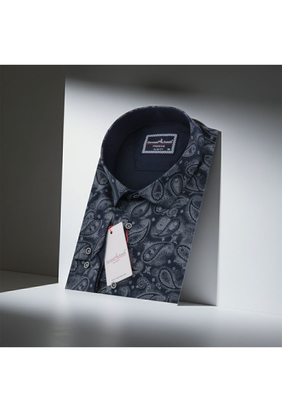 Büyük Beden Slim Fit Uzun Kol Desenli Erkek Gömlek 4GMK315059007 - Giovanni Fratelli