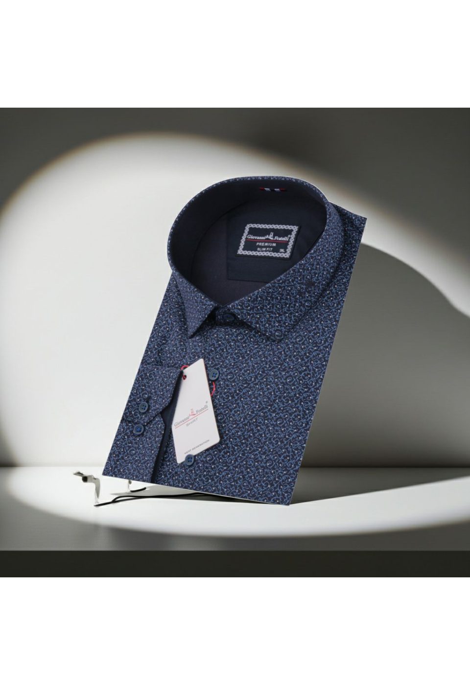 Büyük Beden Slim Fit Uzun Kol Desenli Erkek Gömlek 4GMK315060003 - Giovanni Fratelli