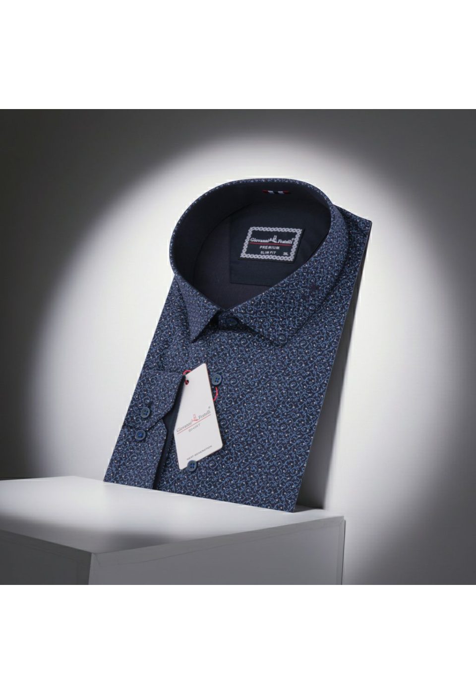 Büyük Beden Slim Fit Uzun Kol Desenli Erkek Gömlek 4GMK315060003 - Giovanni Fratelli