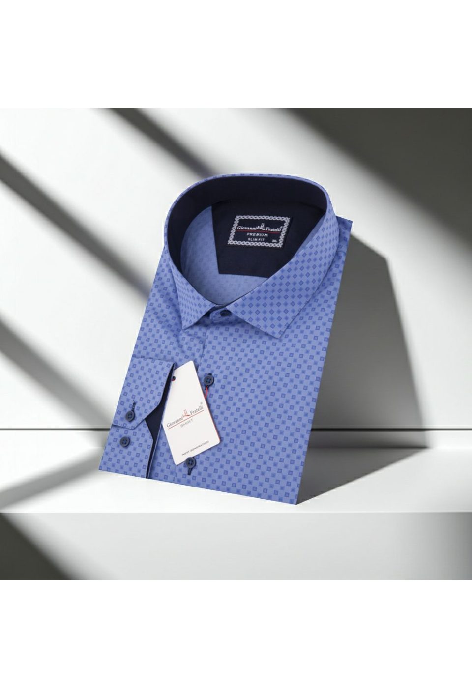 Büyük Beden Slim Fit Uzun Kol Desenli Erkek Gömlek 4GMK315064006 - Giovanni Fratelli