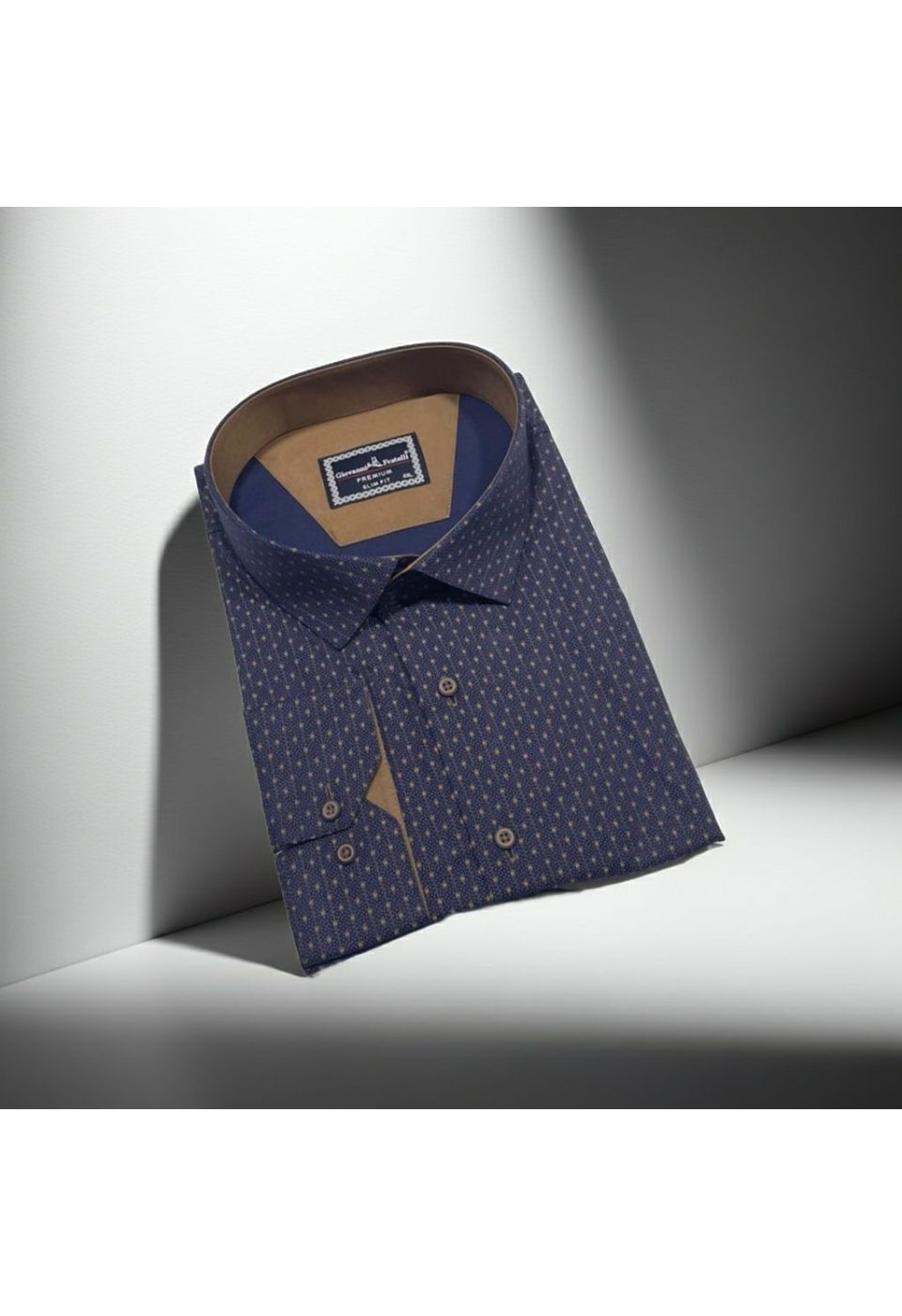 Büyük Beden Slim Fit Uzun Kol Desenli Erkek Gömlek 4GMK315066007 - Giovanni Fratelli