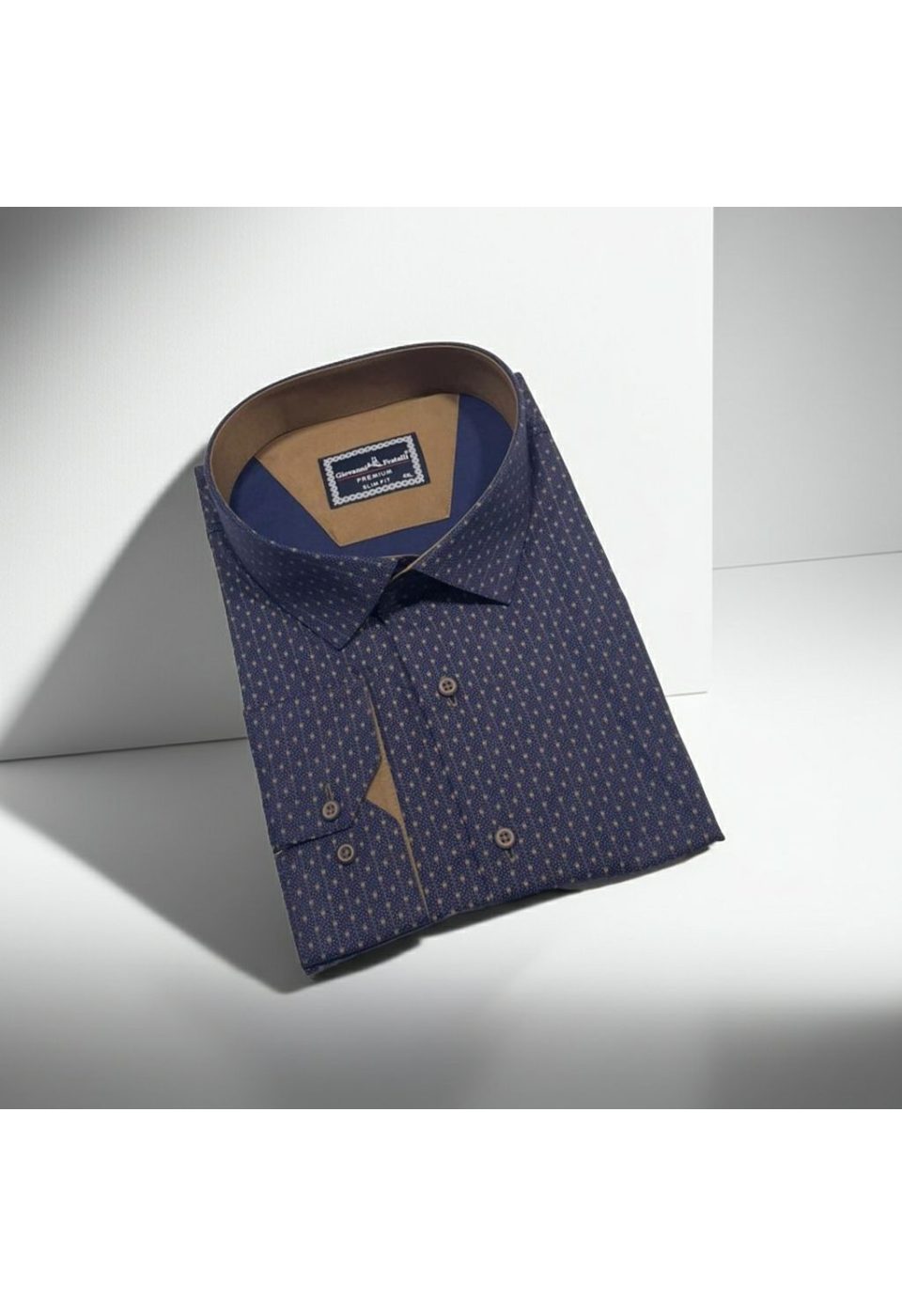 Büyük Beden Slim Fit Uzun Kol Desenli Erkek Gömlek 4GMK315066007 - Giovanni Fratelli