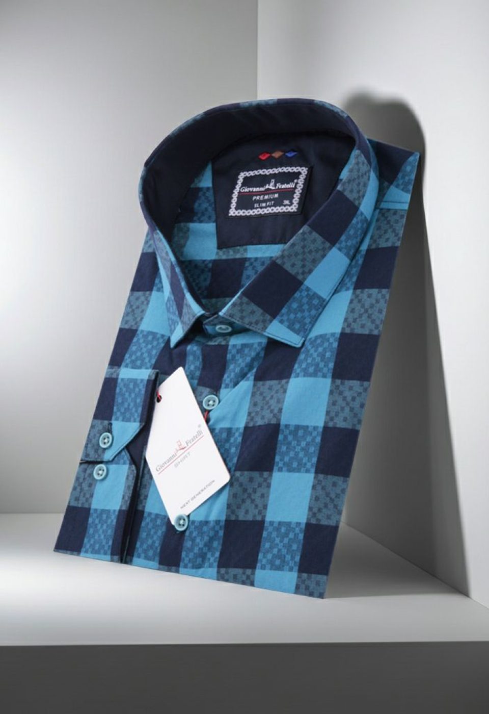 Büyük Beden Slim Fit Uzun Kol Desenli Erkek Gömlek 4GMK315067003 - Giovanni Fratelli