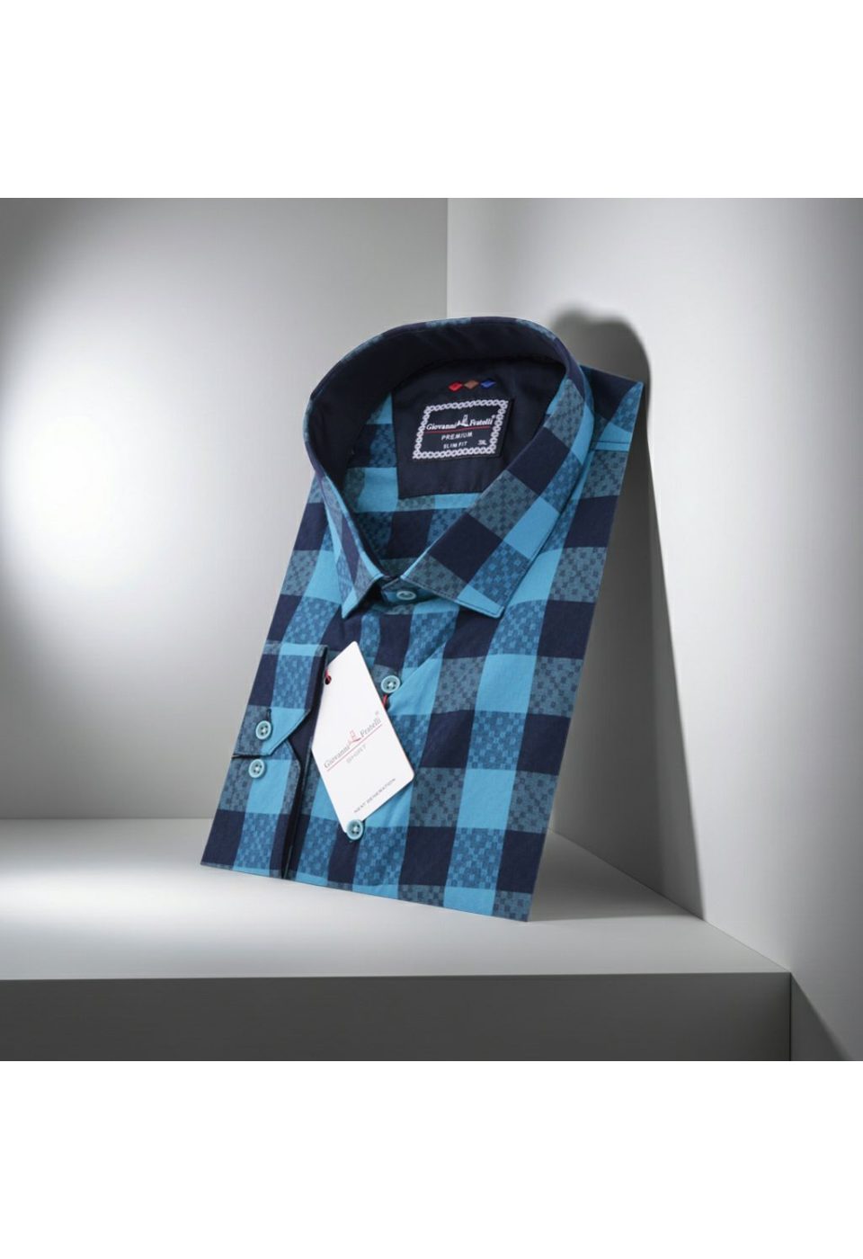 Büyük Beden Slim Fit Uzun Kol Desenli Erkek Gömlek 4GMK315067003 - Giovanni Fratelli