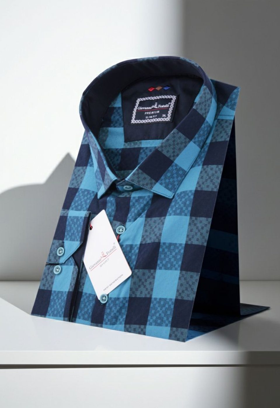 Büyük Beden Slim Fit Uzun Kol Desenli Erkek Gömlek 4GMK315067003