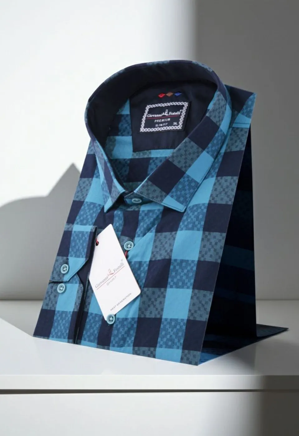 Büyük Beden Slim Fit Uzun Kol Desenli Erkek Gömlek 4GMK315067003
