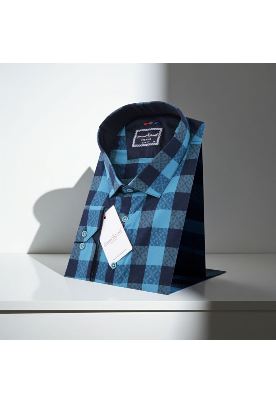 Büyük Beden Slim Fit Uzun Kol Desenli Erkek Gömlek 4GMK315067003 - Giovanni Fratelli