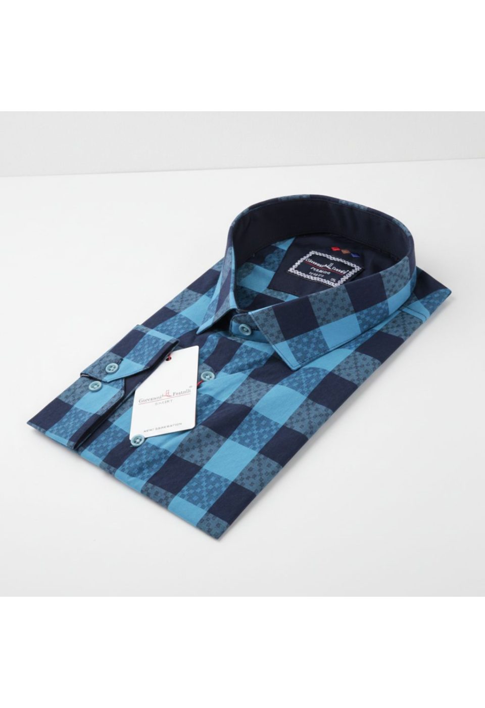 Büyük Beden Slim Fit Uzun Kol Desenli Erkek Gömlek 4GMK315067003 - Giovanni Fratelli