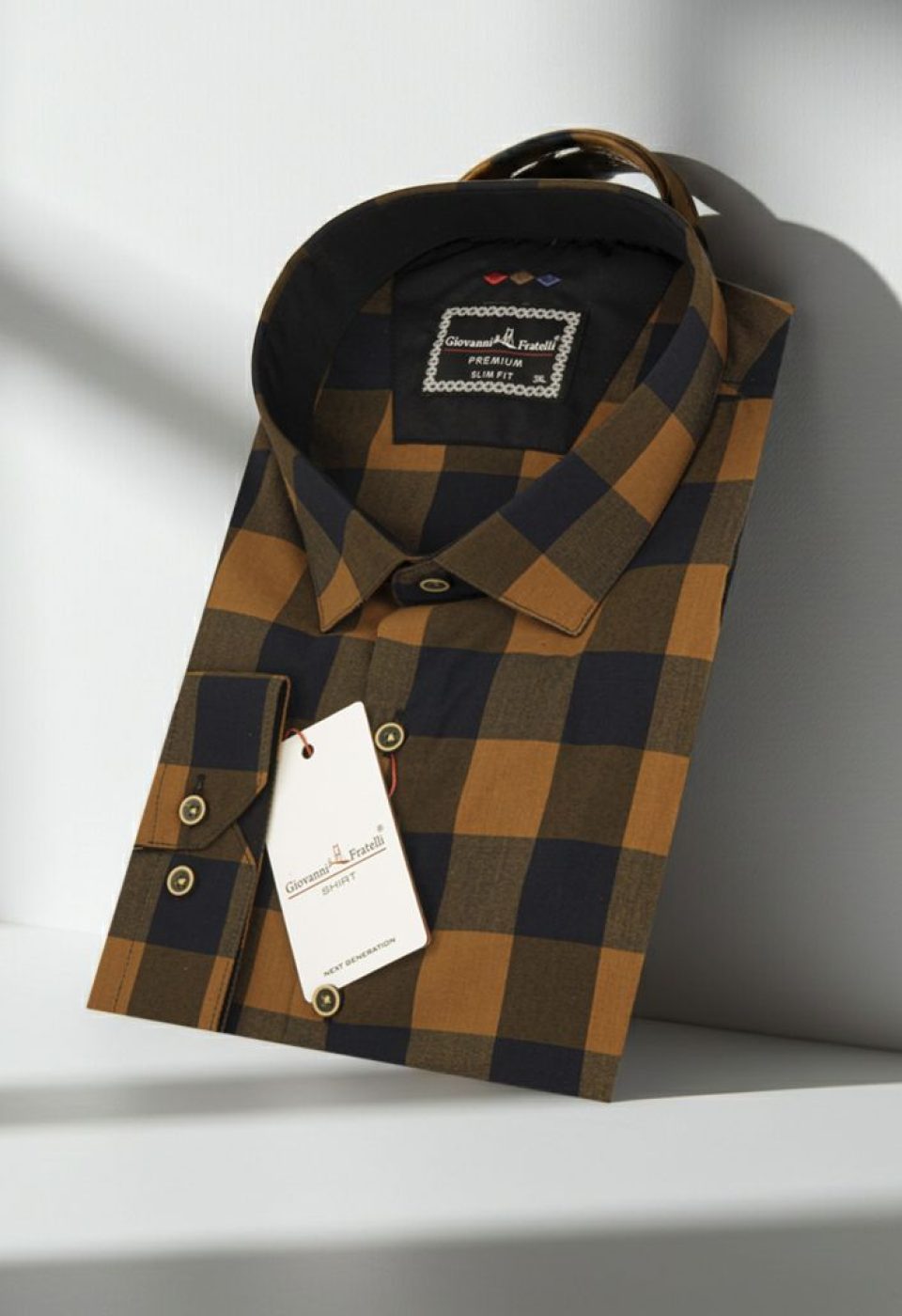 Büyük Beden Slim Fit Uzun Kol Desenli Erkek Gömlek 4GMK315067011