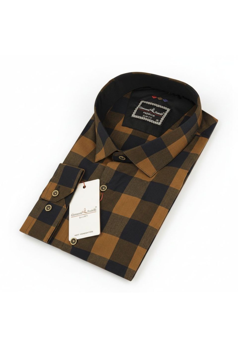 Büyük Beden Slim Fit Uzun Kol Desenli Erkek Gömlek 4GMK315067011 - Giovanni Fratelli