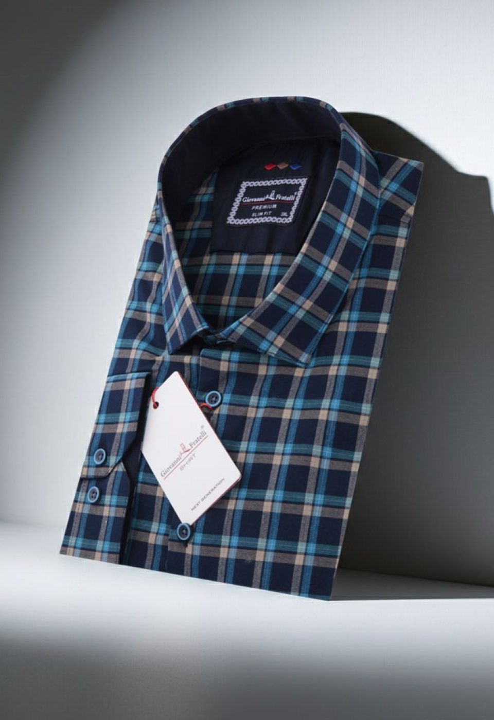 Büyük Beden Slim Fit Uzun Kol Desenli Erkek Gömlek 4GMK315067014