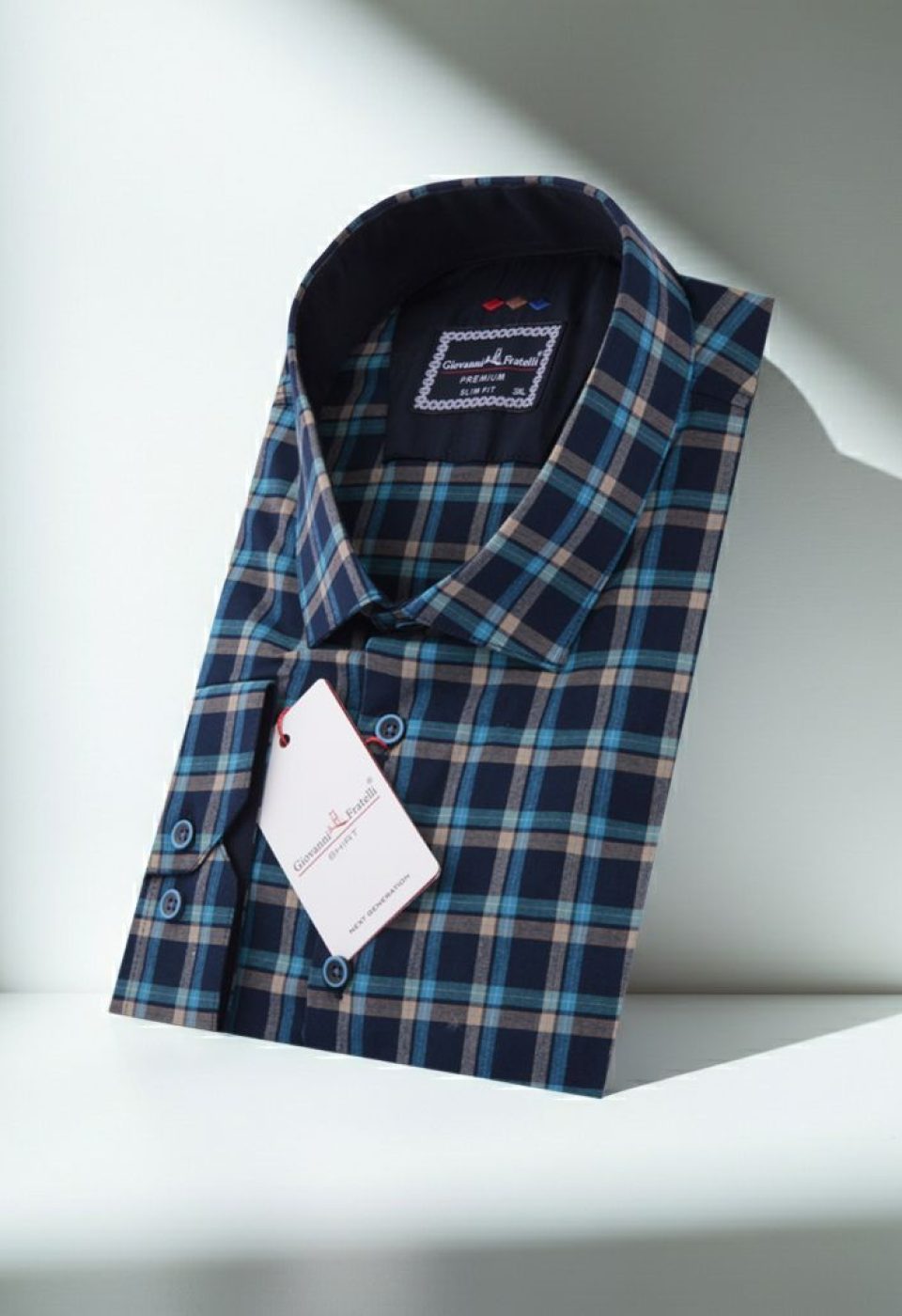 Büyük Beden Slim Fit Uzun Kol Desenli Erkek Gömlek 4GMK315067014