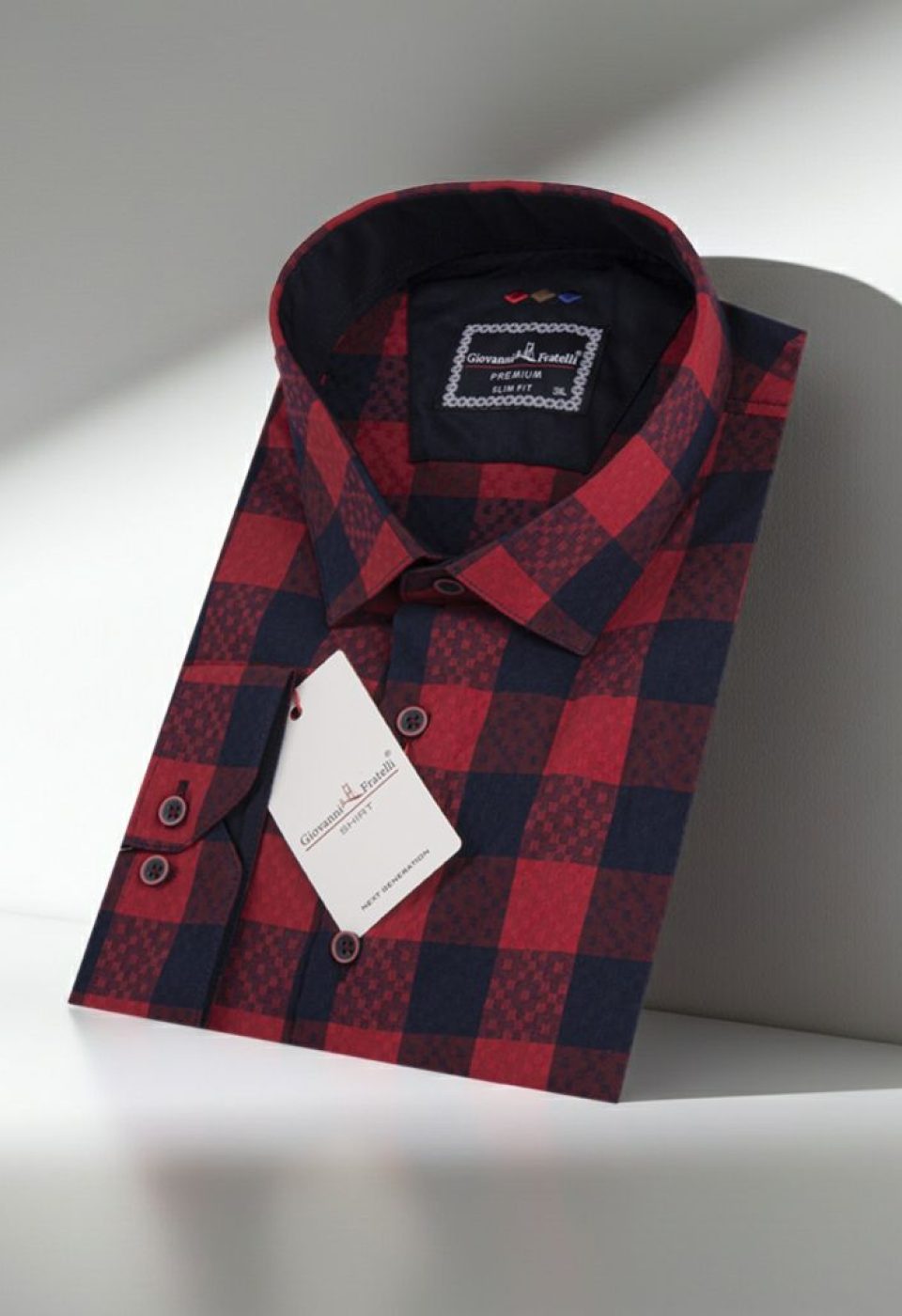 Büyük Beden Slim Fit Uzun Kol Desenli Erkek Gömlek 4GMK315067015