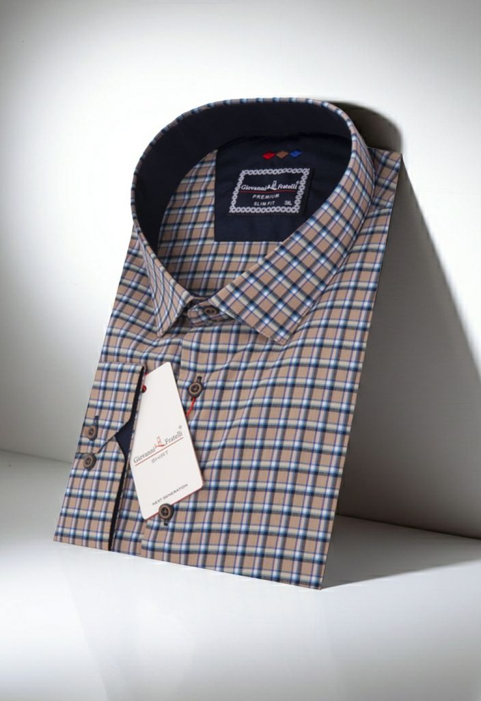 Büyük Beden Slim Fit Uzun Kol Desenli Erkek Gömlek 4GMK315067019 - Giovanni Fratelli