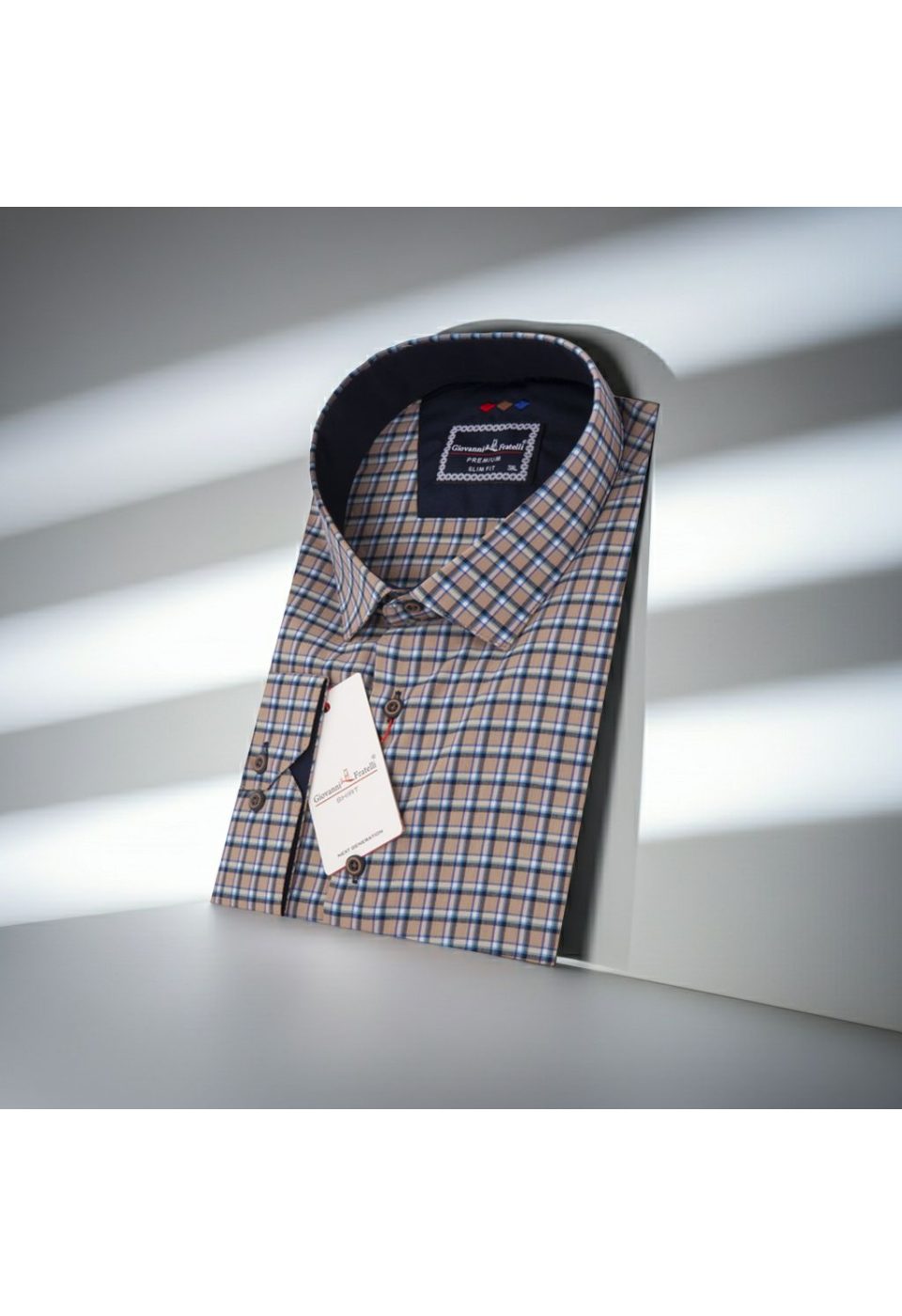 Büyük Beden Slim Fit Uzun Kol Desenli Erkek Gömlek 4GMK315067019 - Giovanni Fratelli