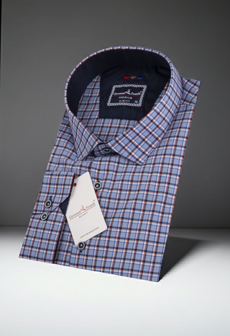 Büyük Beden Slim Fit Uzun Kol Desenli Erkek Gömlek 4GMK315067020