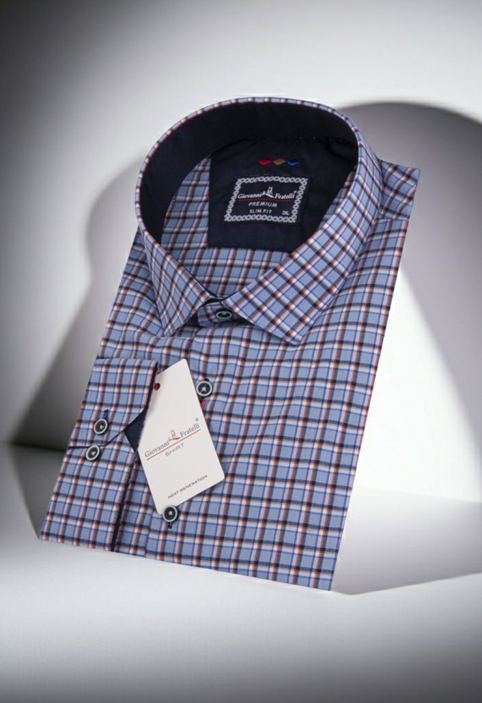 Büyük Beden Slim Fit Uzun Kol Desenli Erkek Gömlek 4GMK315067020 - Giovanni Fratelli