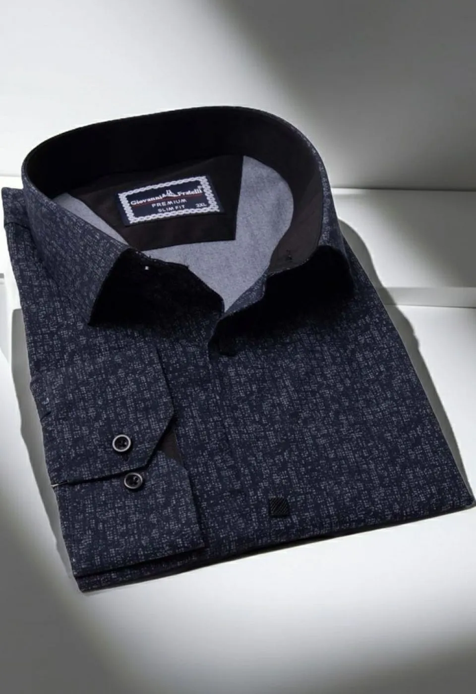 Büyük Beden Slim Fit Uzun Kol Desenli Erkek Gömlek 4GMK325086008 - Giovanni Fratelli