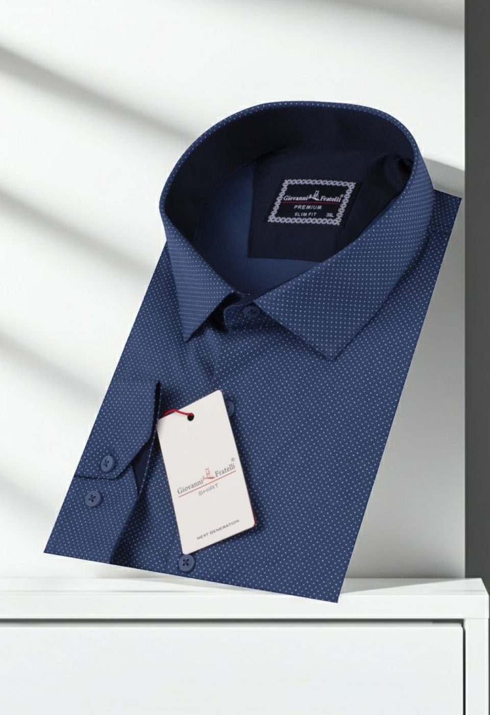 Büyük Beden Slim Fit Uzun Kol Desenli Erkek Gömlek 4GMK315090003