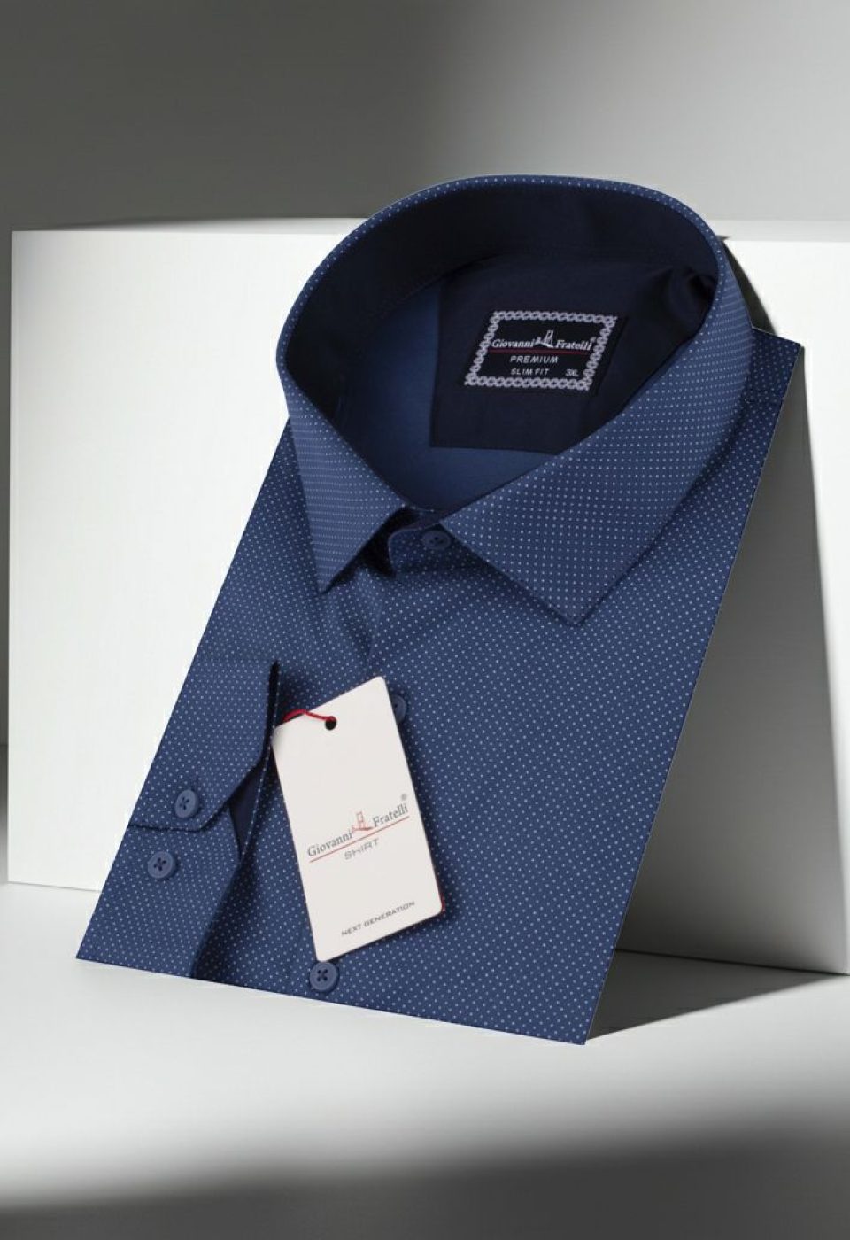 Büyük Beden Slim Fit Uzun Kol Desenli Erkek Gömlek 4GMK315090003
