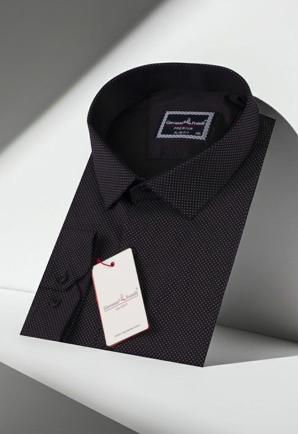 Büyük Beden Slim Fit Uzun Kol Desenli Erkek Gömlek 4GMK315090004