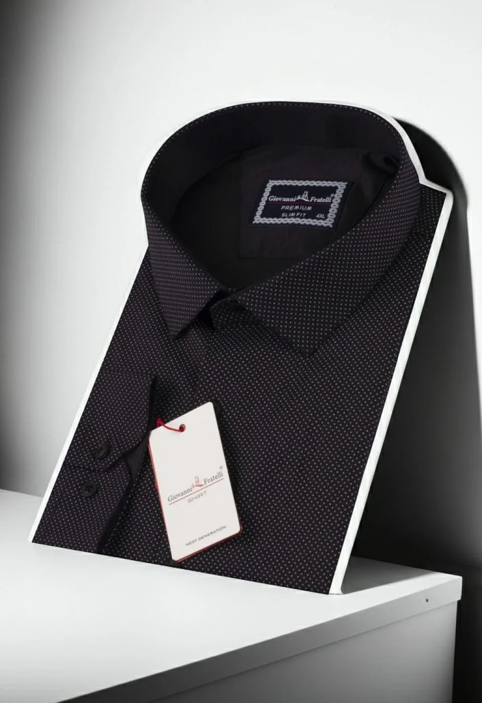 Büyük Beden Slim Fit Uzun Kol Desenli Erkek Gömlek 4GMK315090004