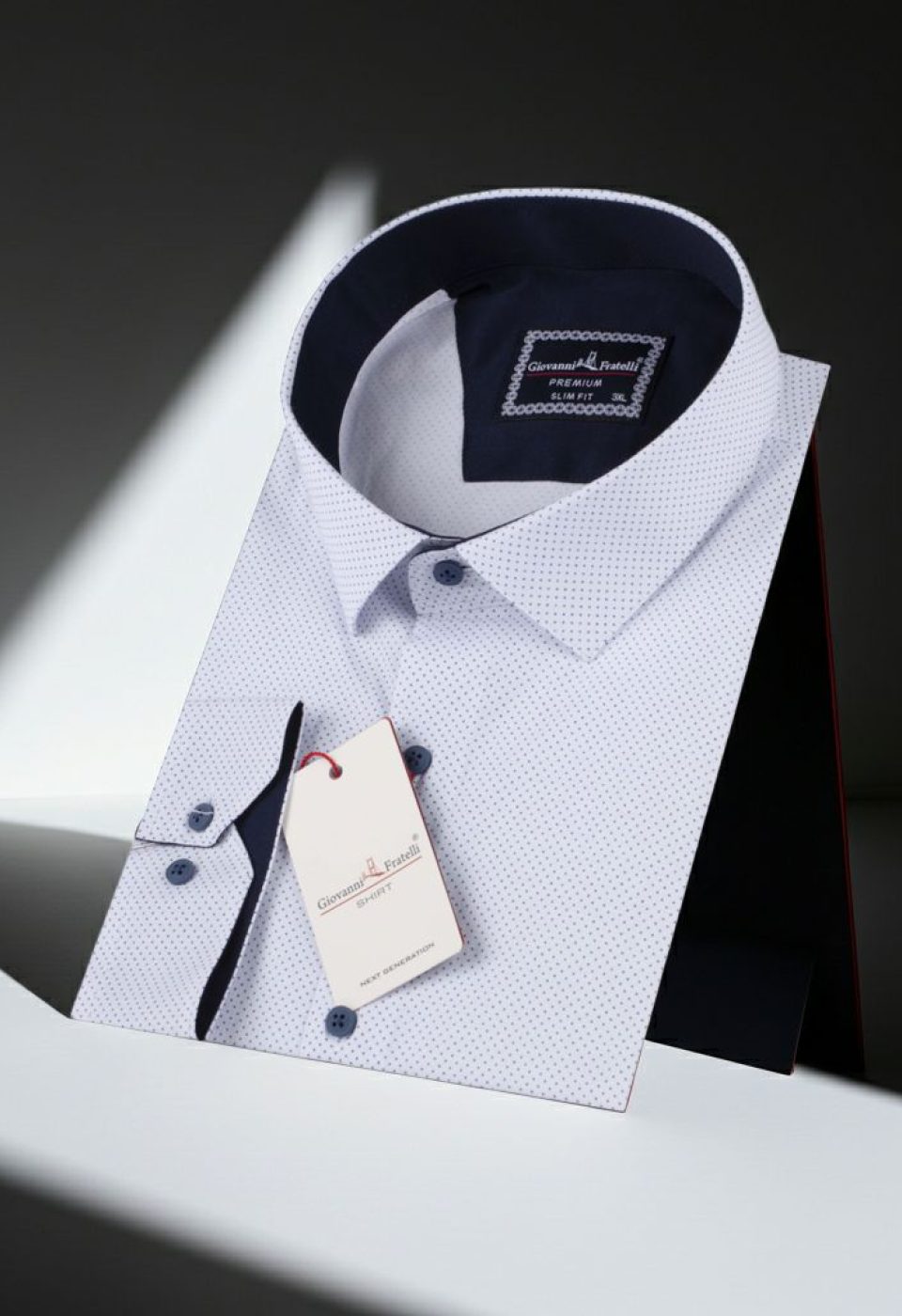 Büyük Beden Slim Fit Uzun Kol Desenli Erkek Gömlek 4GMK315090005
