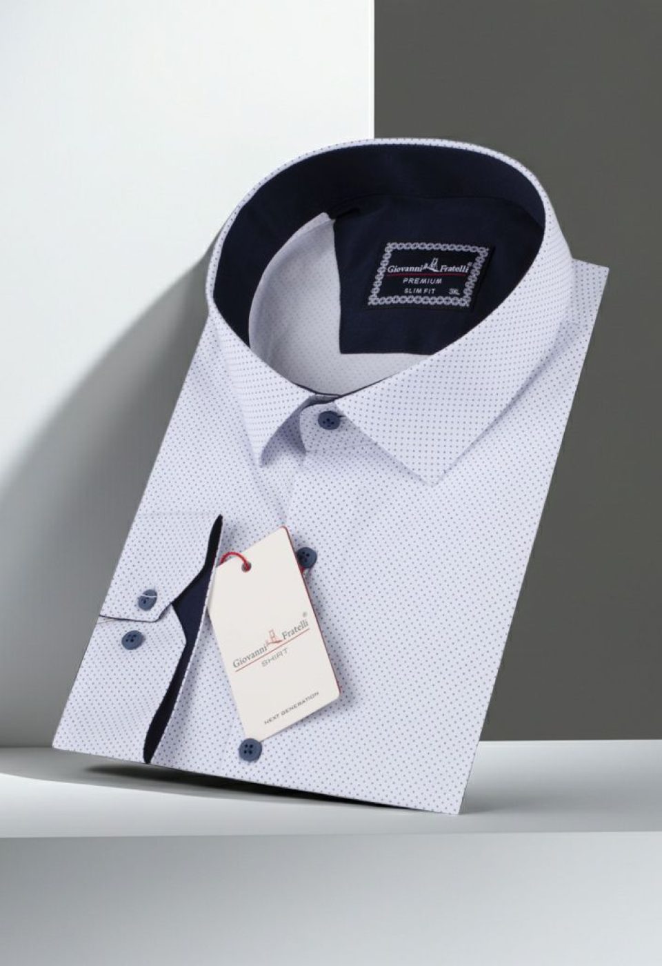 Büyük Beden Slim Fit Uzun Kol Desenli Erkek Gömlek 4GMK315090005