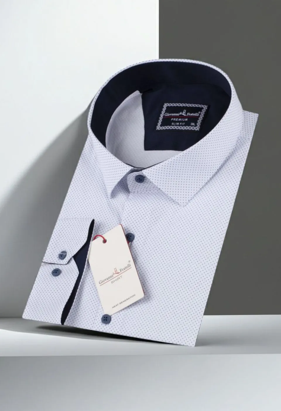 Büyük Beden Slim Fit Uzun Kol Desenli Erkek Gömlek 4GMK315090005