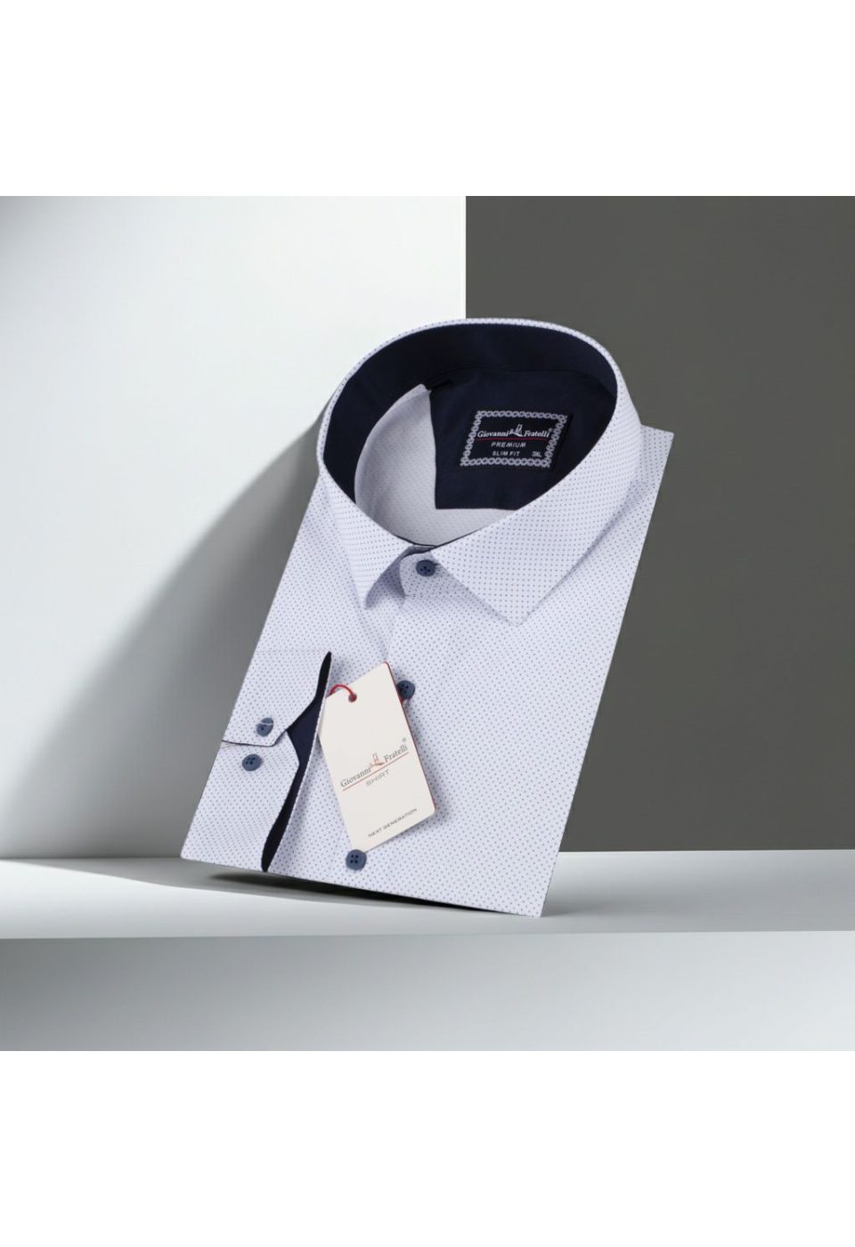 Büyük Beden Slim Fit Uzun Kol Desenli Erkek Gömlek 4GMK315090005 - Giovanni Fratelli