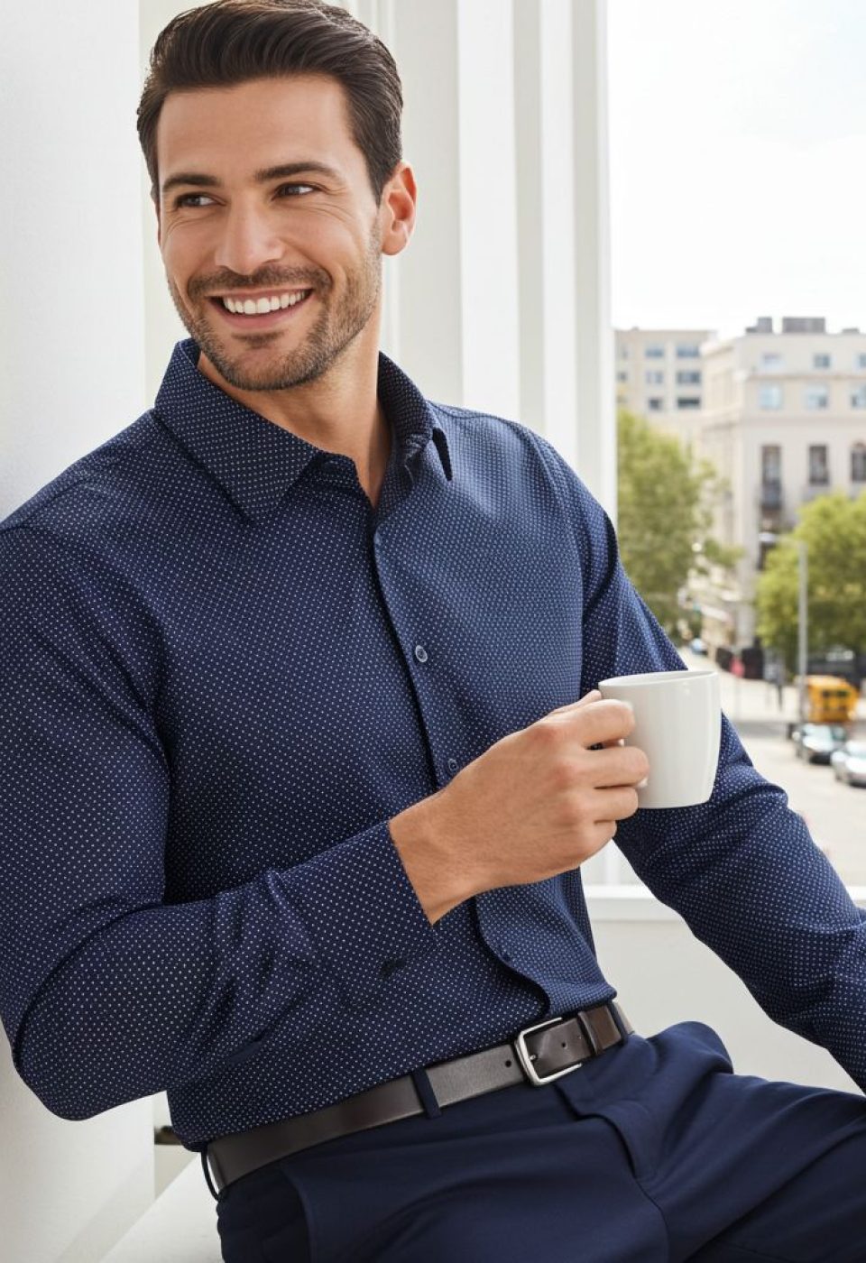 Büyük Beden Slim Fit Uzun Kol Desenli Erkek Gömlek 4GMK315090006 - Giovanni Fratelli