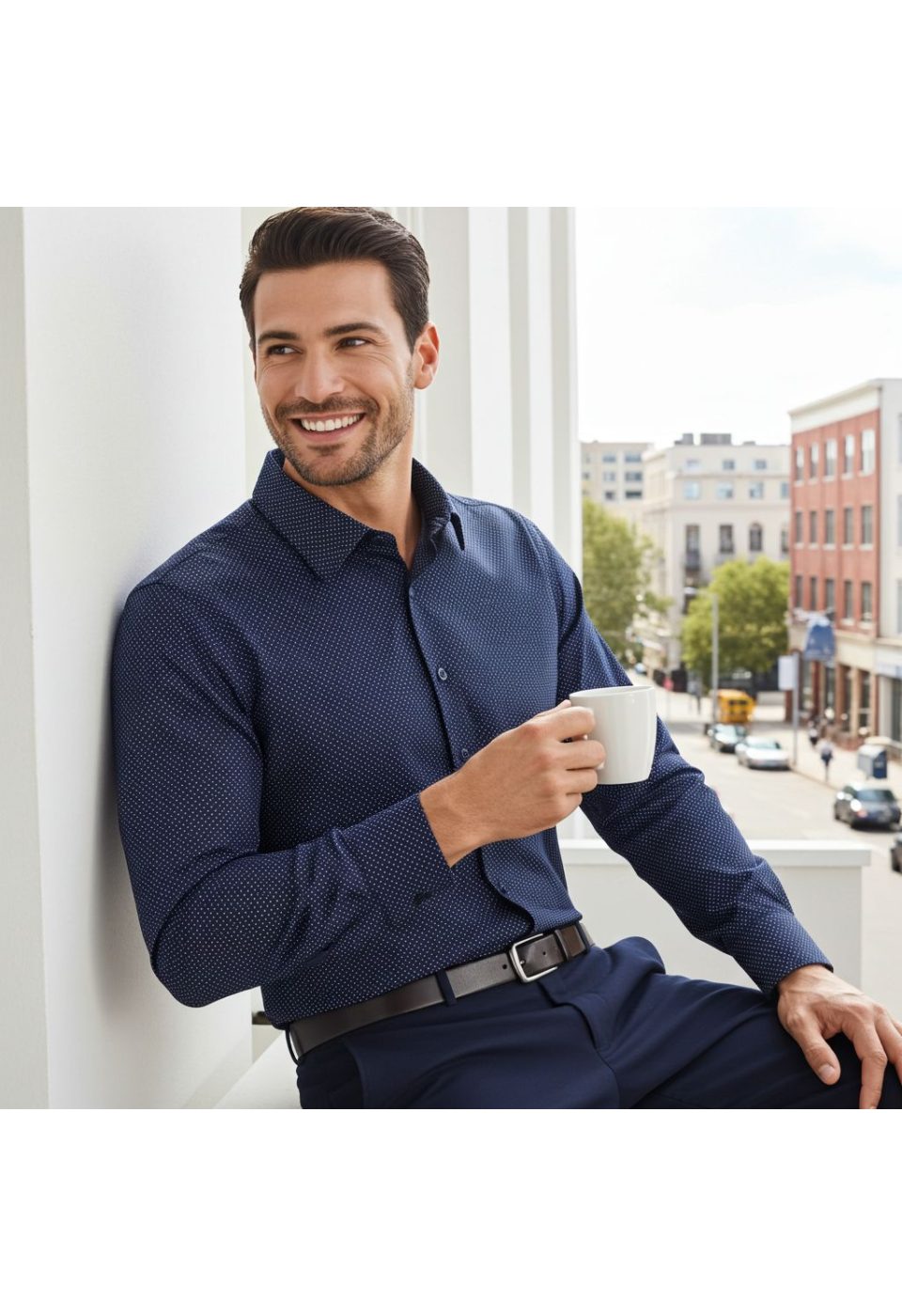 Büyük Beden Slim Fit Uzun Kol Desenli Erkek Gömlek 4GMK315090006 - Giovanni Fratelli