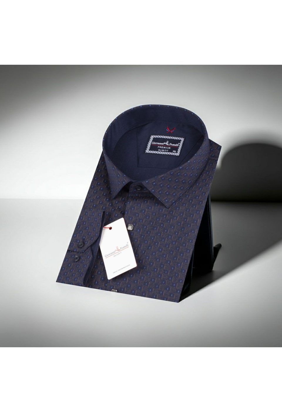 5092 BT CR 003 Büyük Beden Slim Fit Uzun Kol Desenli Erkek Gömlek 4GMK315092003 - Giovanni Fratelli