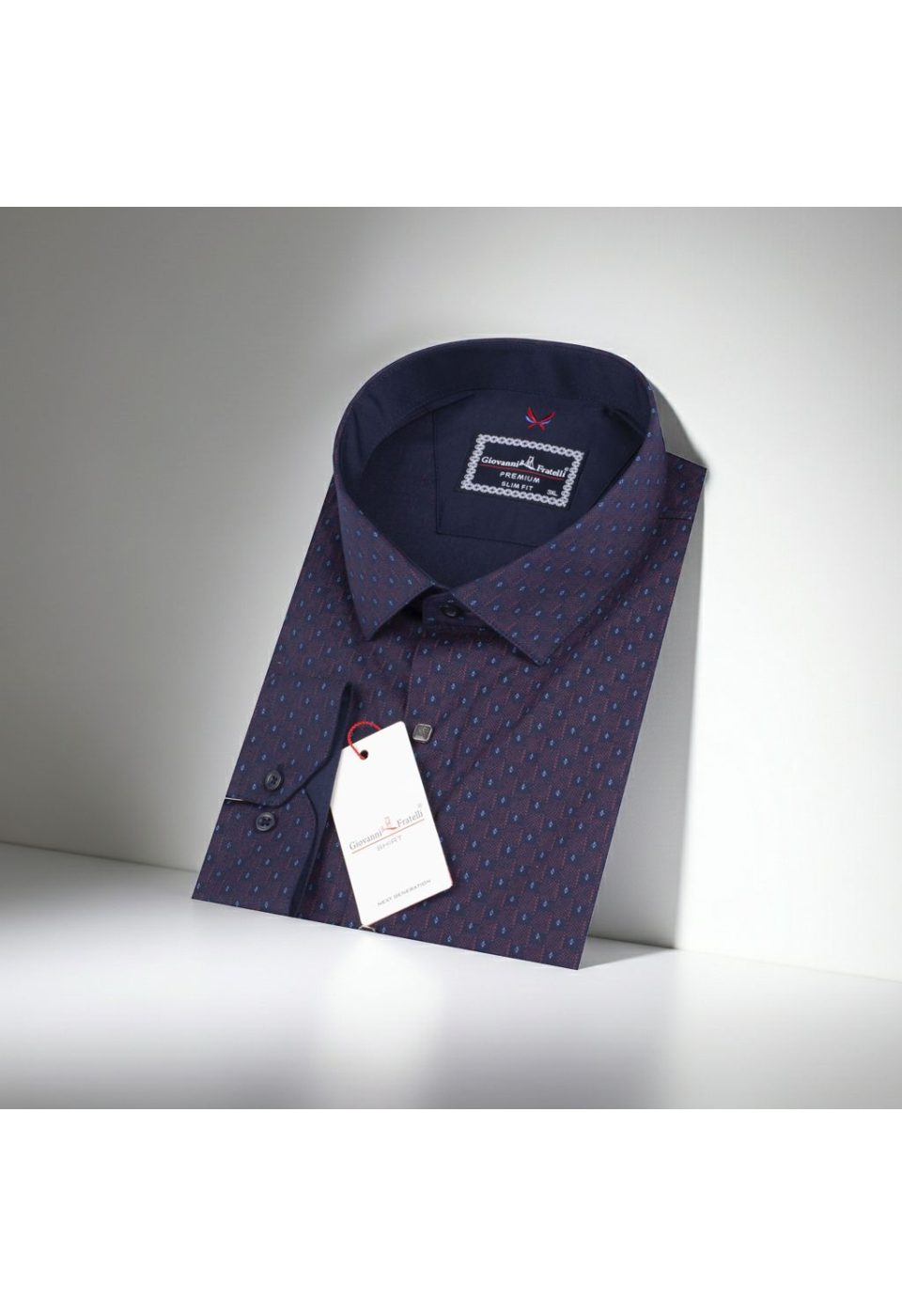 5092 BT CR 004 Büyük Beden Slim Fit Uzun Kol Desenli Erkek Gömlek 4GMK315092004 - Giovanni Fratelli