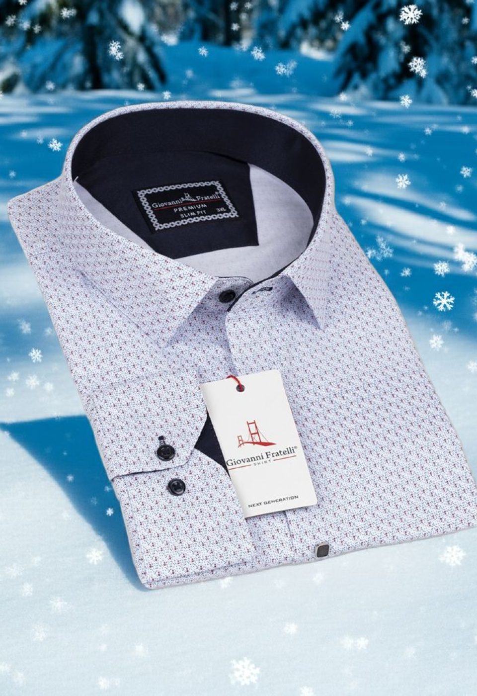 Büyük Beden Slim Fit Uzun Kol Desenli Saten Erkek Gömlek 4GMK315095003