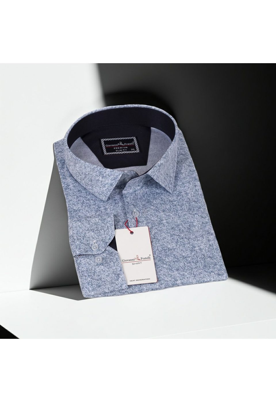 Büyük Beden Slim Fit Uzun Kol Desenli Erkek Gömlek 4GMK325098001 - Giovanni Fratelli