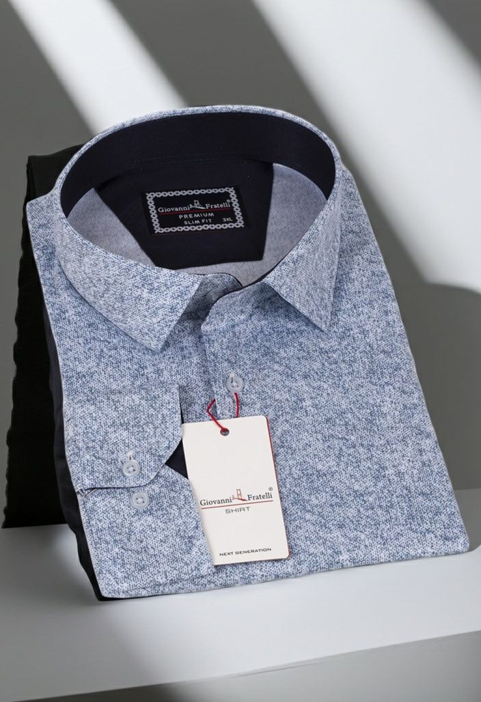 Büyük Beden Slim Fit Uzun Kol Desenli Erkek Gömlek 4GMK325098001