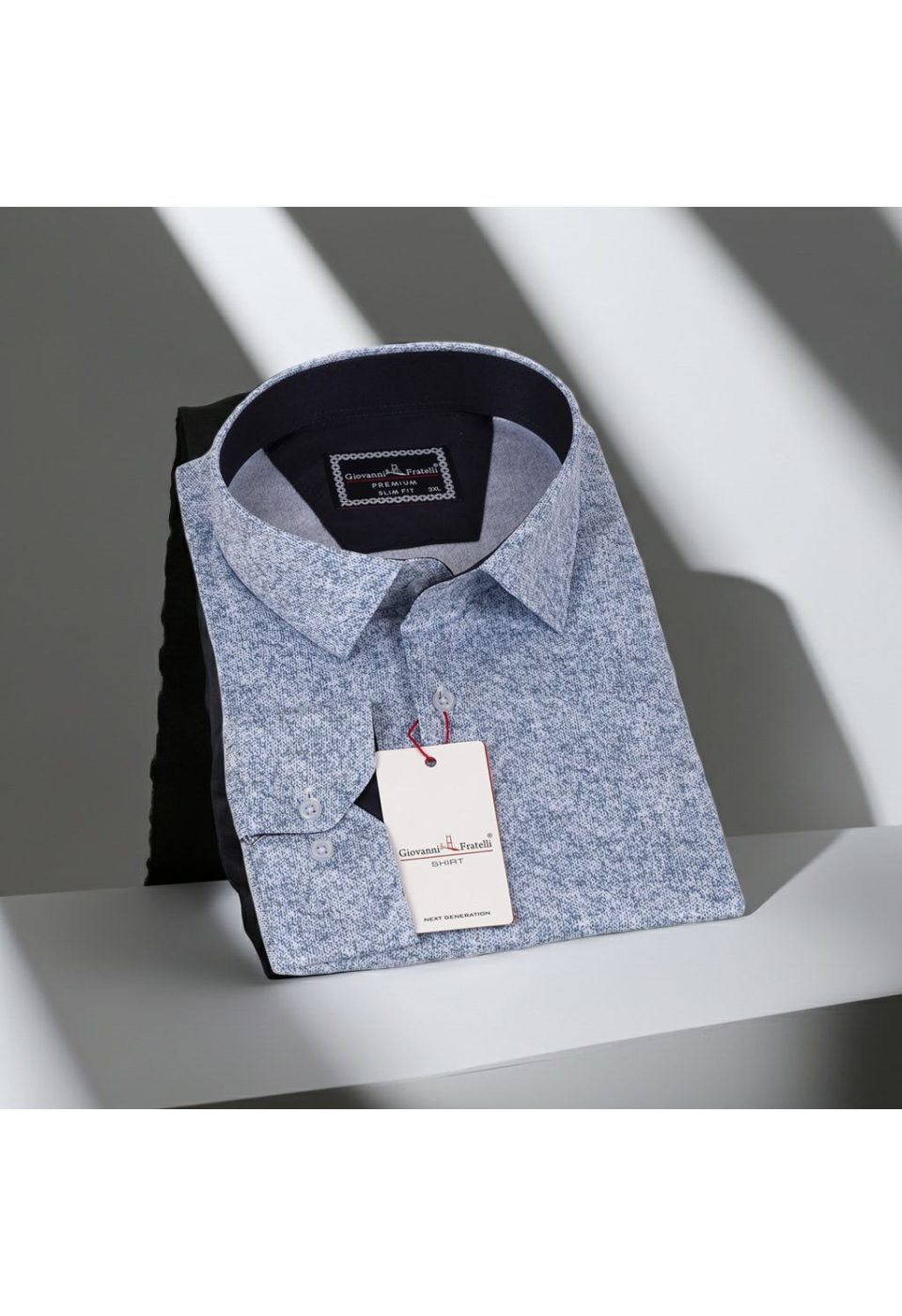 Büyük Beden Slim Fit Uzun Kol Desenli Erkek Gömlek 4GMK325098001 - Giovanni Fratelli
