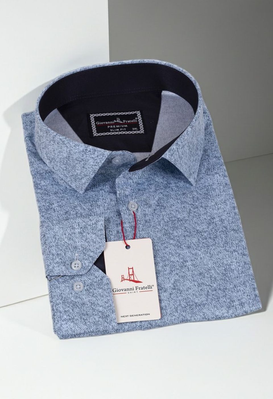 Büyük Beden Slim Fit Uzun Kol Desenli Erkek Gömlek 4GMK325098002