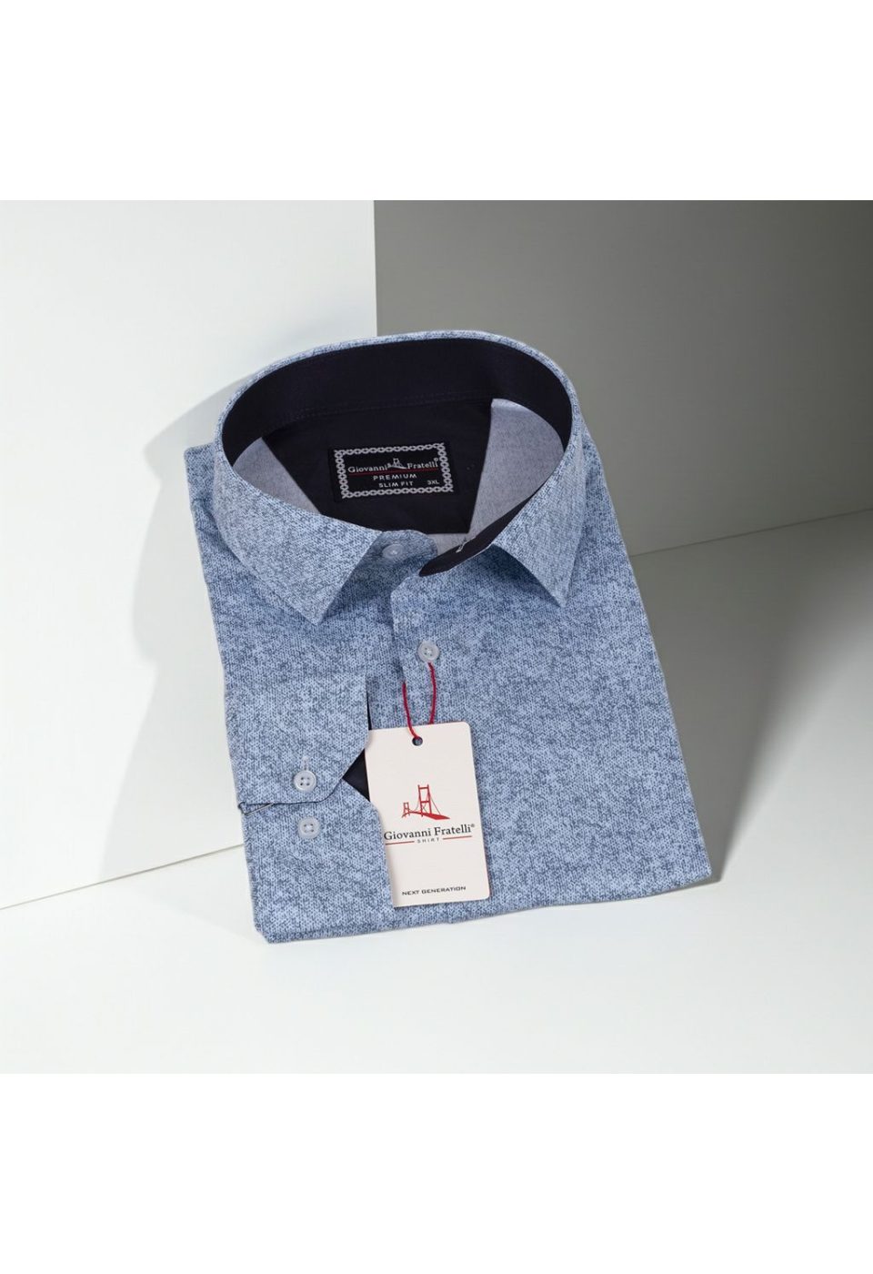 Büyük Beden Slim Fit Uzun Kol Desenli Erkek Gömlek 4GMK325098002 - Giovanni Fratelli