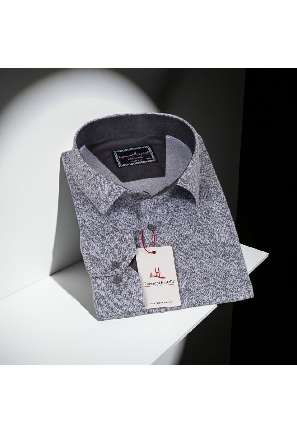 Büyük Beden Slim Fit Uzun Kol Desenli Erkek Gömlek 4GMK325098004 - Giovanni Fratelli