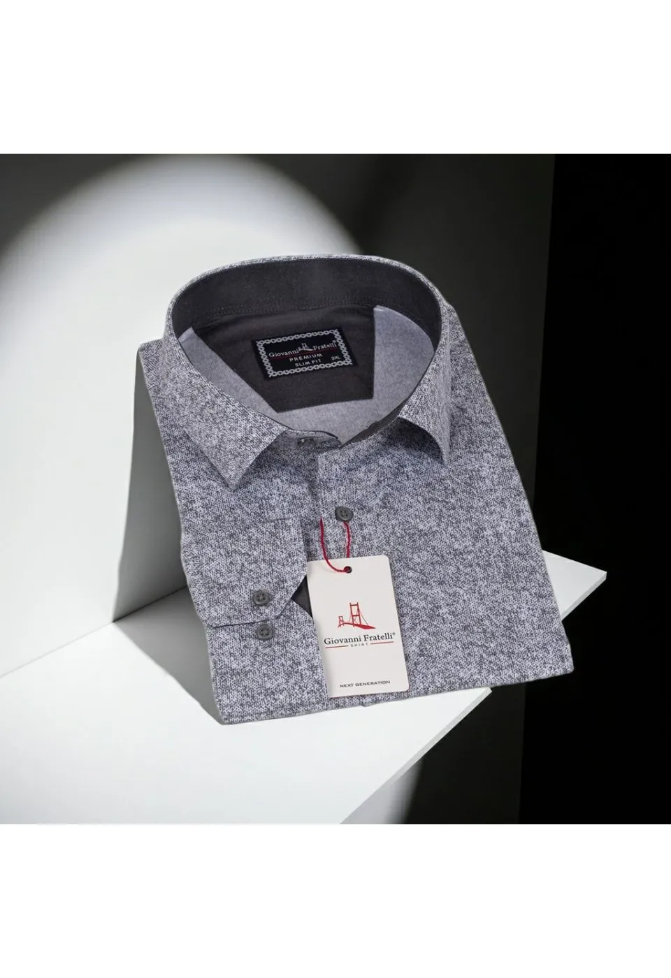 Büyük Beden Slim Fit Uzun Kol Desenli Erkek Gömlek 4GMK325098004 - Giovanni Fratelli