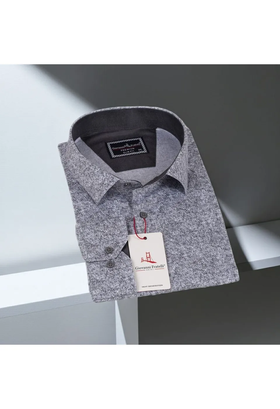 Büyük Beden Slim Fit Uzun Kol Desenli Erkek Gömlek 4GMK325098004 - Giovanni Fratelli